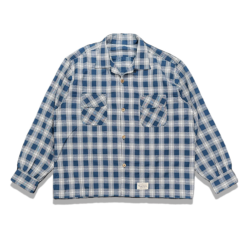 check board shirt(BLU)/チェックボードシャツ (ブルー)