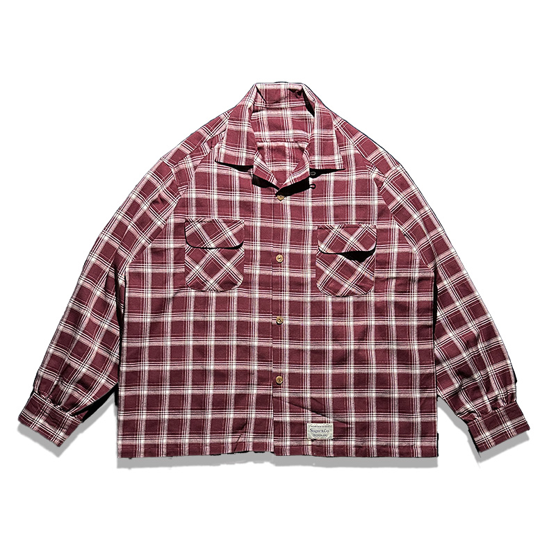 check board shirt(BUR)/チェックボードシャツ (バーガンディー)